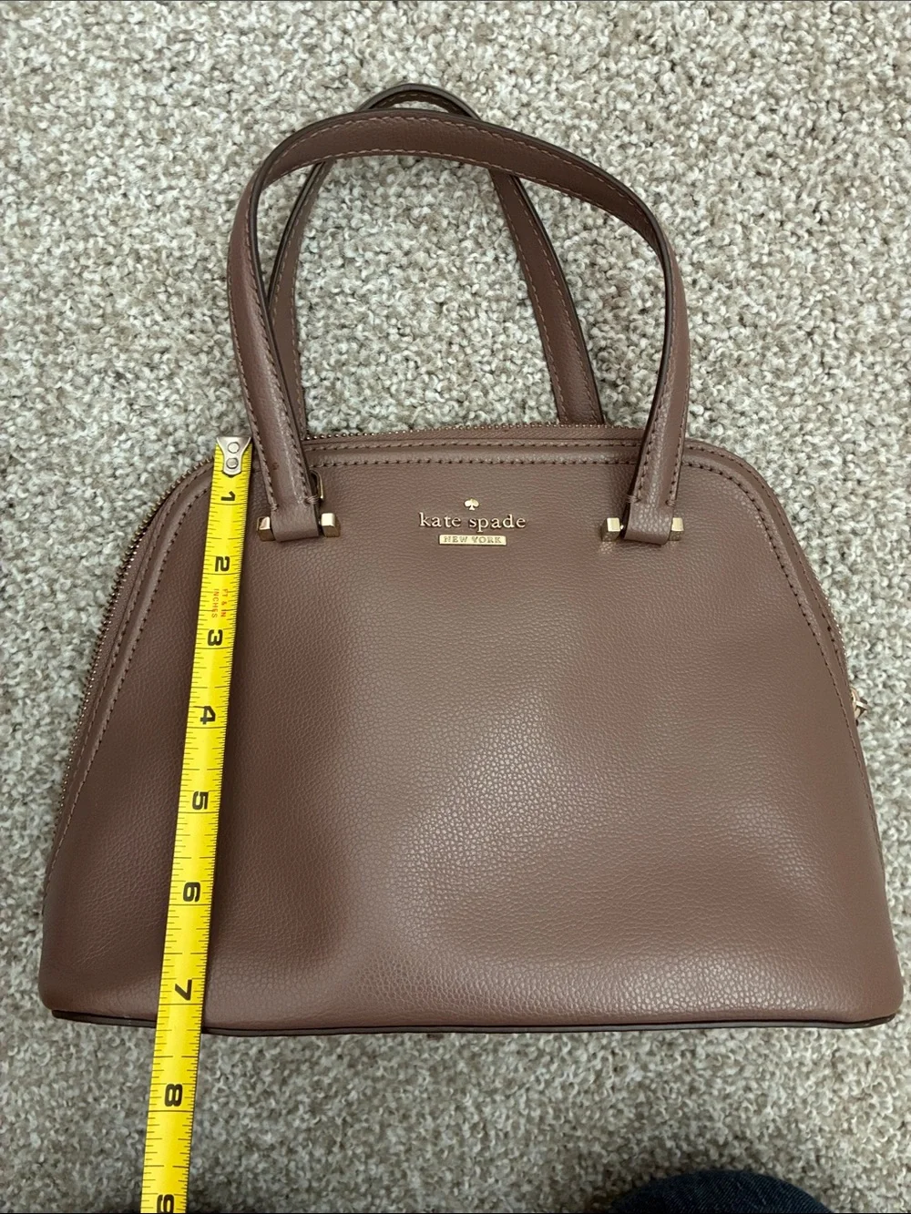 kate spade mauve Pebbled Leather Dome Satchel